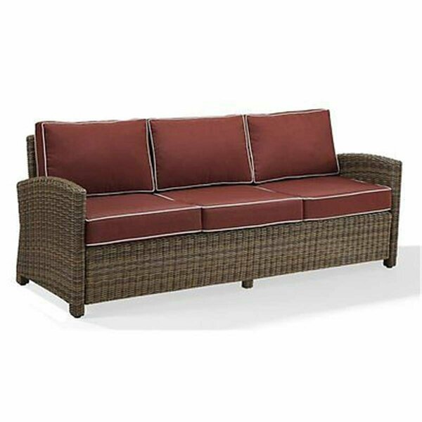 Modern Marketing Concepts Bradenton Sofa with Sangria Cushions KO70049WB-SG